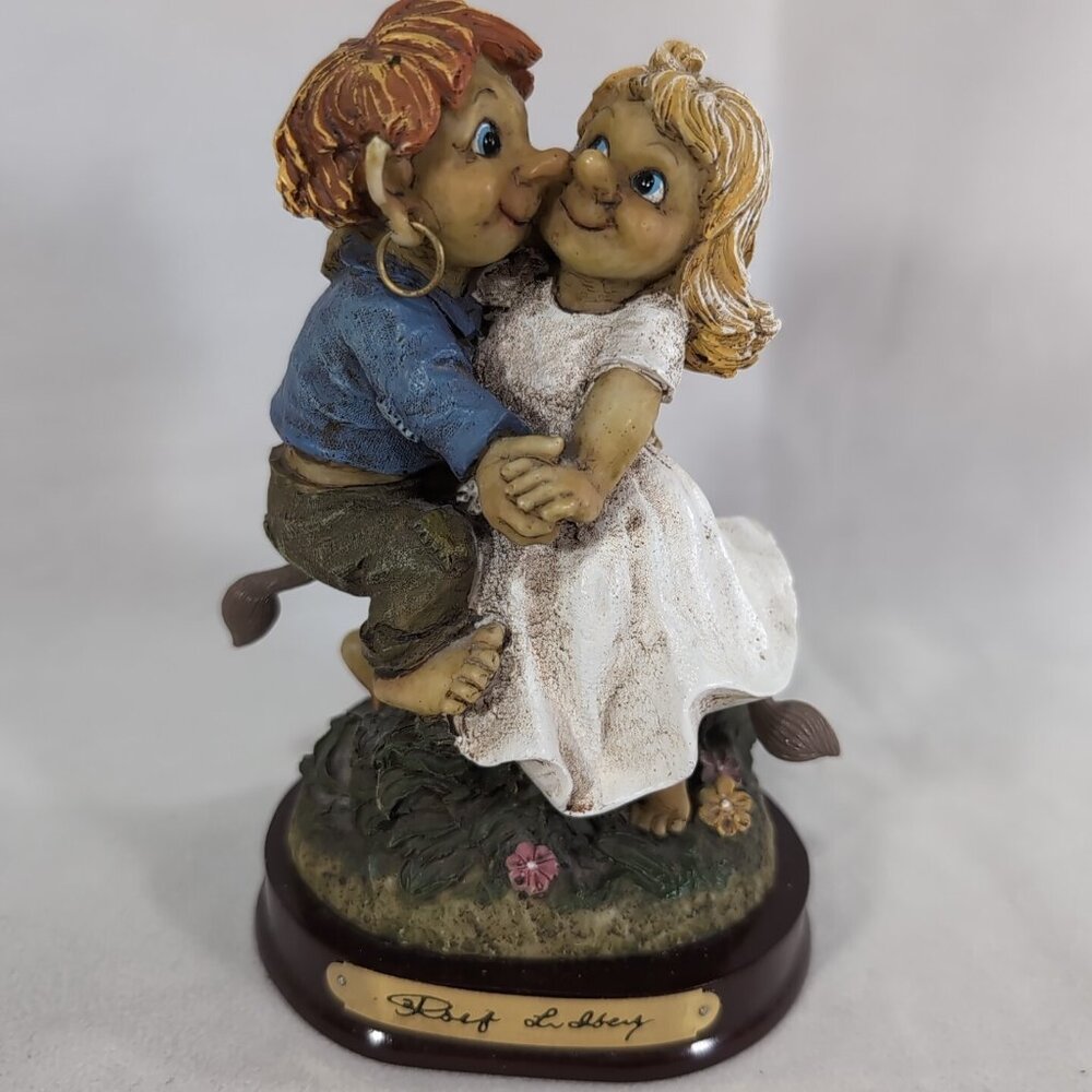 Rolf Lidberg RBA Dancing Couple 9000-4696 Trolls Figurine Wood Base Numbered
